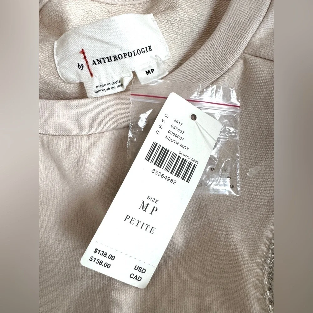❤️ HOT PICK ❤️ NWT Size MP - By Anthropologie Embroidered Sweatshirt - Picture 13 of 13
